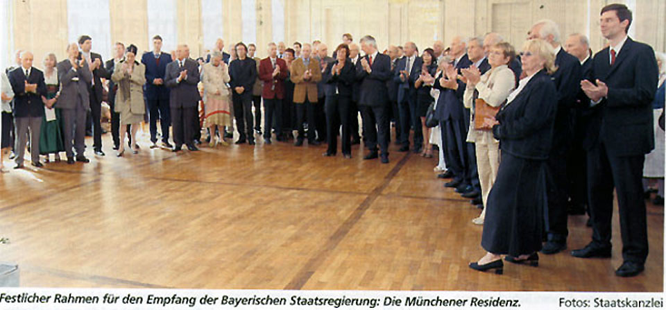 Empfang der Bayerischen Staatsregierung aus Anlass der 30 jährigen Patenschaft der Landsmannschaft Ostpreußen