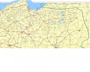 4. Zweisprachige Straßenkarte Polen